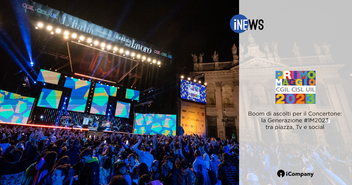 Boom di ascolti per il Concertone 2023: la Generazione #1M2023 tra piazza, Tv e social - iNEWS