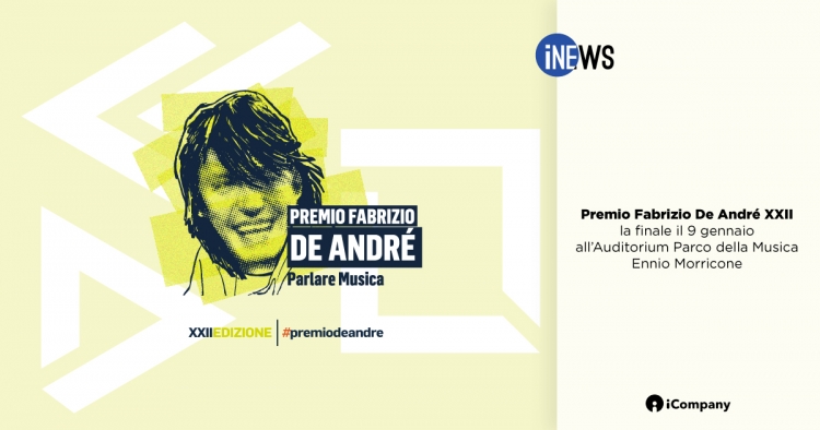 Premio Fabrizio De André XXII: la finale il 9 gennaio all’Auditorium Parco della Musica Ennio Morricone