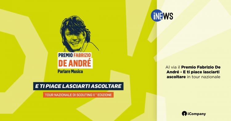 Al via il Premio Fabrizio De André - E ti piace lasciarti ascoltare in tour nazionale