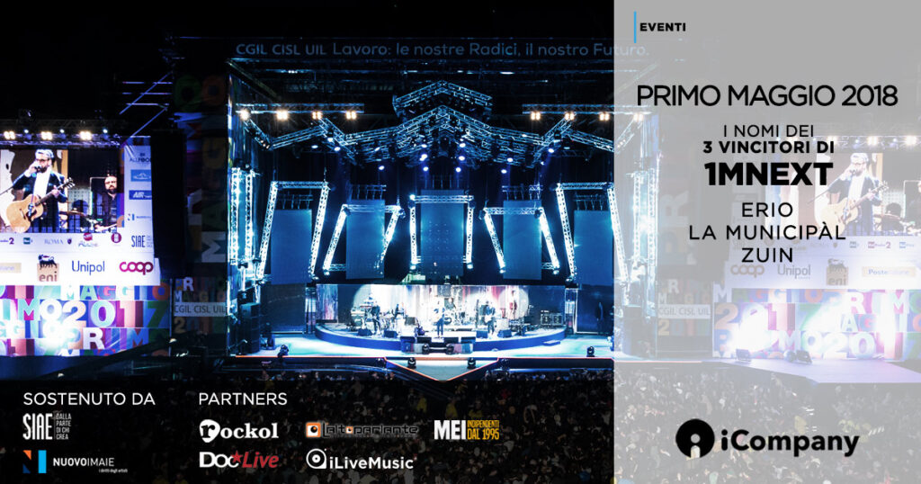 Primo Maggio 2018 - finalmente i nomi dei vincitori di 1MNext - iNEWS