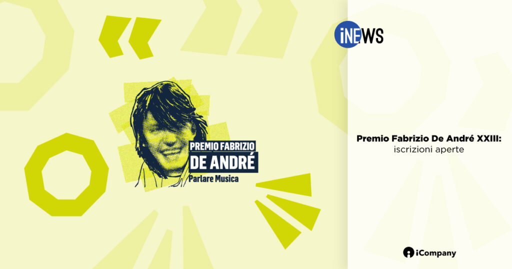 Premio Fabrizio De André XXIII: iscrizioni aperte - iNEWS